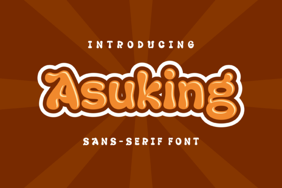 Asuking: A Fun Wavy Sans Display Font for Bright Layouts