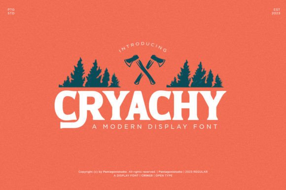 Cryachy Display Font for Modern Business Branding