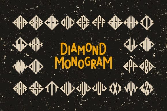 Diamond Monogram: A Distinctive Display Font for Editorial Design