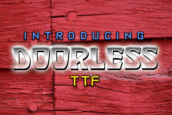 Doorless Retro Font for Labels, Posters, and Shirts