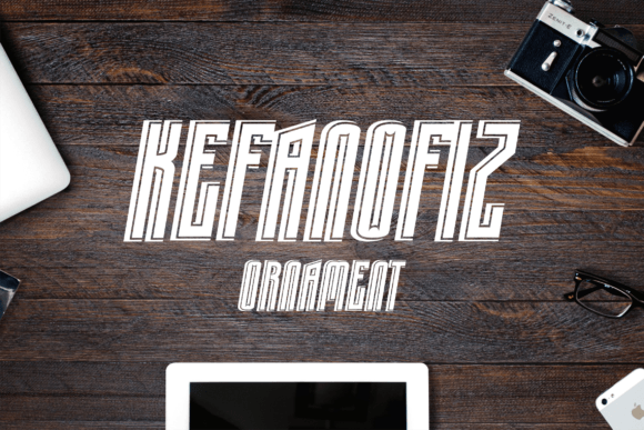 Kefanofiz Ornament: A Modern Minimalist Display Font for Editorial Clarity