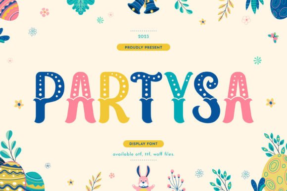 Partysa: A Display Font for Joyful Editorial Design