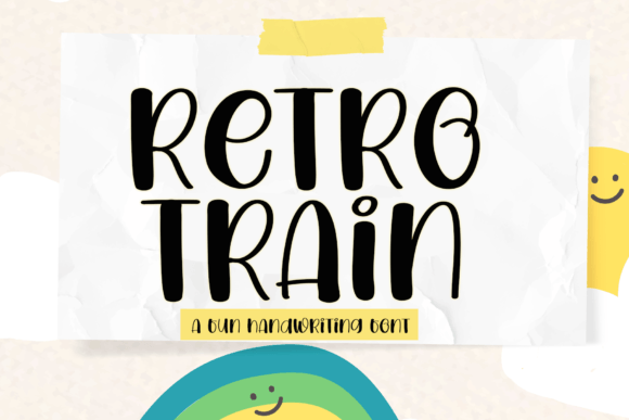 Retro Train Handwritten Display Font for Scroll-Stopping Visuals