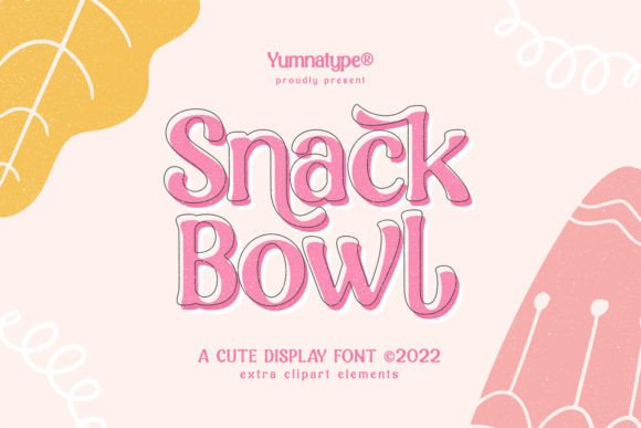 Snack Bowl: A Fun and Cute Display Font for Branding Projects
