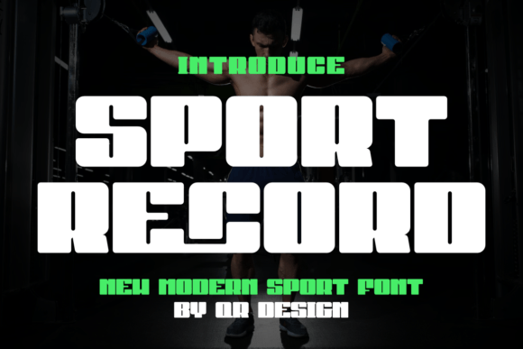 Sport Record Font: Bold Display Typography for Crafts