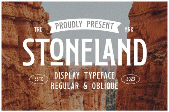 Stoneland Vintage Display Font for Handmade Creators