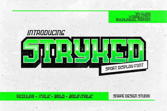 Stryked Display Font: Bold Style for Digital Projects