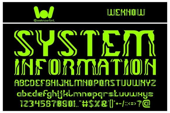 System Information: A Techno-Sci-Fi Display Font for Bold Branding